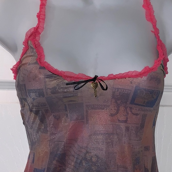 Roberto Cavalli Tops - Vintage Robert Cavalli Passport to the World Cami